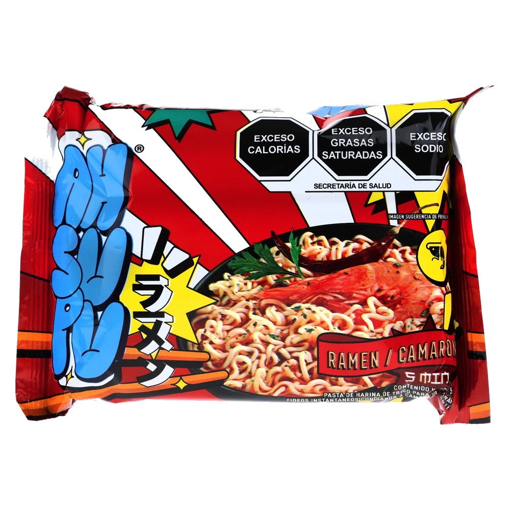 Ahsupu — Sopa Instantánea Ramen de Camarón Picante