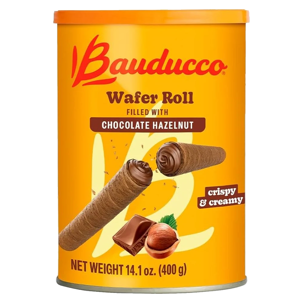 Bauducco — Wafer Rolls de Chocolate con Avellana