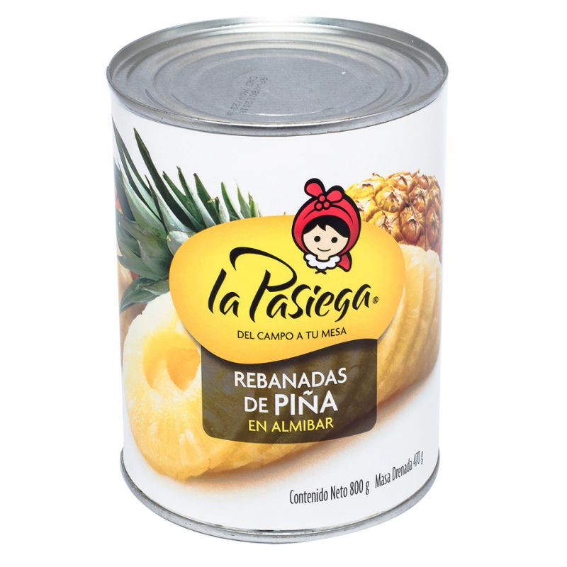 REBANADAS DE PIÑA EN ALMIBAR LA PASIEGA 800G